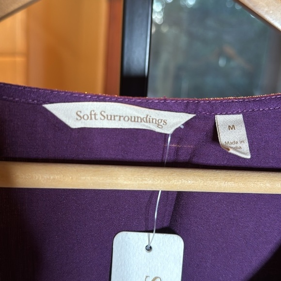 NWT Soft Surroundings Idaira Purple Embroidered Tunic Top Size Medium - Picture 4 of 11